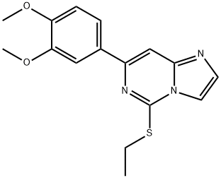 7-(3,4-diMethoxyphenyl)-5-(ethylthio)iMidazo[1,2-c]pyriMidine 结构式