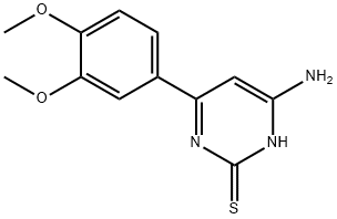4-aMino-6-(3,4-diMethoxyphenyl)pyriMidine-2(1H)-thione 结构式