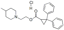 2-(4-methyl-1-piperidyl)ethyl 2,2-diphenylcyclopropane-1-carboxylate h ydrochloride 结构式