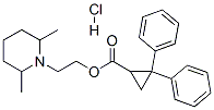 2-(2,6-dimethyl-1-piperidyl)ethyl 2,2-diphenylcyclopropane-1-carboxyla te hydrochloride 结构式