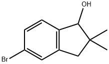 5-溴-2,2-二甲基-2,3-二氢-1H-茚-1-醇 结构式