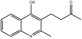 2-甲基-3-(3-氧代丁基)喹啉-4(1H)-酮 结构式