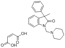 2H-Indol-2-one, 1,3-dihydro-3-methyl-3-phenyl-1-(1-piperidinylmethyl)- , (Z)-2-butenedioate (1:1) 结构式