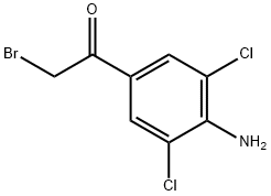 4-氨基-3,5-二氯-Α-溴代苯乙酮 结构式