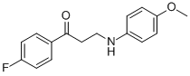 1-(4-FLUOROPHENYL)-3-(4-METHOXYANILINO)-1-PROPANONE 结构式