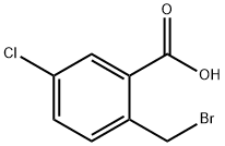 Benzoic acid, 2-(broMoMethyl)-5-chloro- 结构式