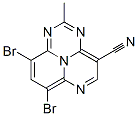 7,9-Dibromo-2-methyl-1,3,6,9b-tetraazaphenalene-4-carbonitrile 结构式