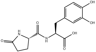 L-Tyrosine, 3-hydroxy-N-(5-oxo-L-prolyl)-, hydrate (2:3) 结构式