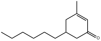 3-甲基-5-己基-2-环己烯-1-酮 结构式