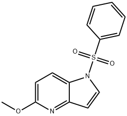5-甲氧基-1-(苯磺酰基)-1H-吡咯并[3,2-B]吡啶 结构式