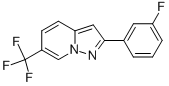 2-(3-FLUOROPHENYL)-6-(TRIFLUOROMETHYL)PYRAZOLO[1,5-A]PYRIDINE 结构式