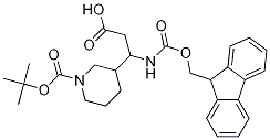 3-(FMOC-氨基)-3-(1-BOC-3-哌啶基)丙酸 结构式