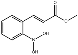 2-(E-3-甲氧基-3-氧代-1-丙烯-1-基)苯基硼酸 结构式