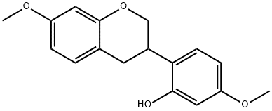 2-(3,4-Dihydro-7-methoxy-2H-1-benzopyran-3-yl)-5-methoxyphenol 结构式