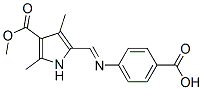 1H-Pyrrole-3-carboxylicacid,5-[[(4-carboxyphenyl)imino]methyl]-2,4-dimethyl-,3-methylester(9CI) 结构式