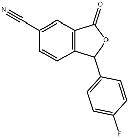 1-(4-Fluorophenyl)-1,3-dihydro-3-oxo-5-isobenzofurancarbonitrile 结构式