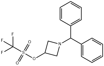 TRIFLUORO-METHANESULFONIC ACID 1-BENZHYDRYL-AZETIDIN-3-YL ESTER 结构式