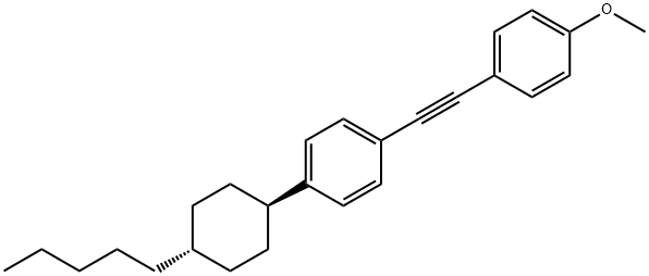 反式-1-甲氧基-4-(2-(4-(4-戊基环己基)苯基)乙炔基)苯 结构式