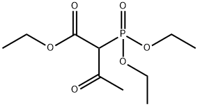 乙基2-二乙氧基磷酰-3-氧代丁酸酯 结构式
