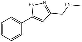 METHYL-(5-PHENYL-1H-PYRAZOL-3-YLMETHYL)-AMINE 结构式