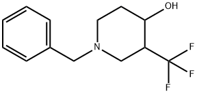 1-benzyl-3-(trifluoromethyl)piperidin-4-ol 结构式