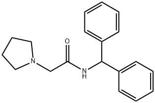 N-(Diphenylmethyl)-1-pyrrolidineacetamide 结构式