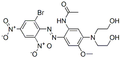 2',4'-Dinitro-6'-bromo-4-[bis(2-hydroxyethyl)amino]-5-methoxy-2-(acetylamino)azobenzene 结构式