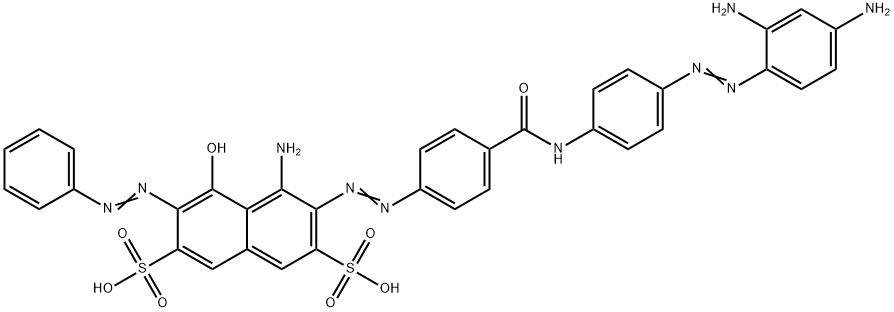 4-amino-3-[[4-[[[4-[(2,4-diaminophenyl)azo]phenyl]amino]carbonyl]phenyl]azo]-5-hydroxy-6-(phenylazo)naphthalene-2,7-disulphonic acid 结构式
