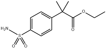 Ethyl 2-Methyl-2-(4-sulfamoylphenyl)propionate 结构式