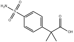 2-甲基-2-(4-氨基磺酰基苯基)丙酸 结构式