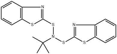 N-叔丁基-双(2-苯并噻唑)次磺酰亚胺 结构式