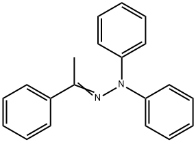 N-苯基-N-[(E)-1-苯基亚乙基氨基]苯胺 结构式