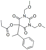 [1,3-bis(methoxymethyl)-2,4,6-trioxo-5-(1-phenylethyl)-1,3-diazinan-5- yl] propanoate 结构式