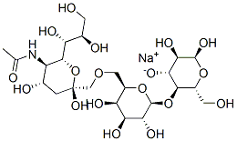 N-Acetylneuraminyl-lactose,  Neuramin-lactose,  α-NeuNAc-(2-3)-  and  -(2-6)-β-D-Gal-(1-4)-D-Glc 结构式