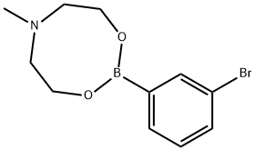 3-溴苯硼酸N-甲基二氨基乙醇酯 结构式