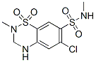 6-Chloro-3,4-dihydro-N,2-dimethyl-2H-1,2,4-benzothiadiazine-7-sulfonamide 1,1-dioxide 结构式