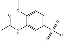 3-乙酰氨基-4-甲氧基苯磺酰氯 结构式