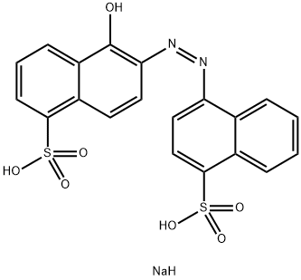 disodium 5-hydroxy-6-[(4-sulphonatonaphthyl)azo]naphthalenesulphonate 结构式