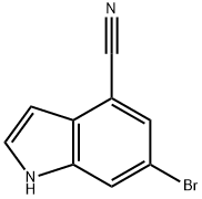 6-溴吲哚-4-甲腈 结构式