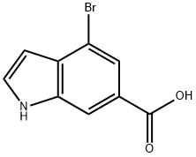 4-溴-1H-6-吲哚甲酸 结构式