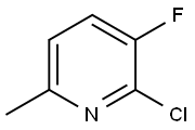 2-氯-3-氟-6-甲基吡啶 结构式