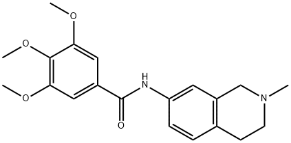 3,4,5-Trimethoxy-N-(1,2,3,4-tetrahydro-2-methylisoquinolin-7-yl)benzamide 结构式