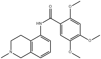 2,4,5-Trimethoxy-N-(1,2,3,4-tetrahydro-2-methylisoquinolin-5-yl)benzamide 结构式