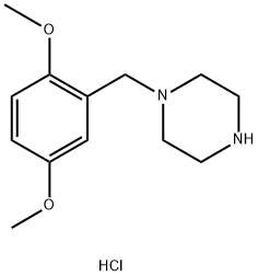 1-(2,5-二甲氧基苄基)哌嗪盐酸盐 结构式
