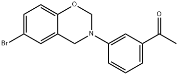 1-(3-(6-溴-2H-苯并[E][1,3]恶嗪-3(4H)-基)苯基)乙烷-1-酮 结构式