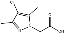 (4-氯-3,5-二甲基-1H-吡唑-1-基)乙酸 结构式