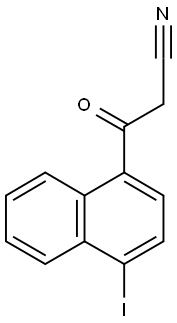 3-(4-IODO-1-NAPHTHYL)-3-OXOPROPANENITRILE 结构式