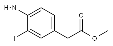 2-(4-氨基-3-碘苯基)乙酸甲酯 结构式