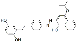 2-[4-[2-(2,5-Dihydroxyphenyl)ethyl]phenylazo]-4-isopropoxy-1-naphthol 结构式