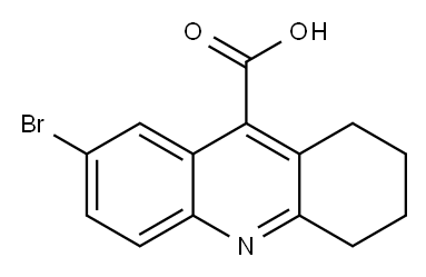 7-溴-1,2,3,4-四氢吖啶-9-羧酸 结构式